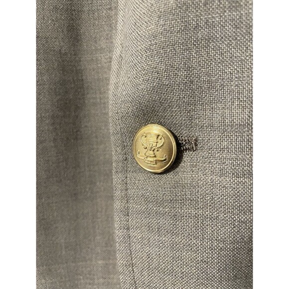 Vintage Palm Beach Men's Blazer Sport Coat Tan Brown Taupe 42R Brass‎ Buttons - Picture 3 of 12
